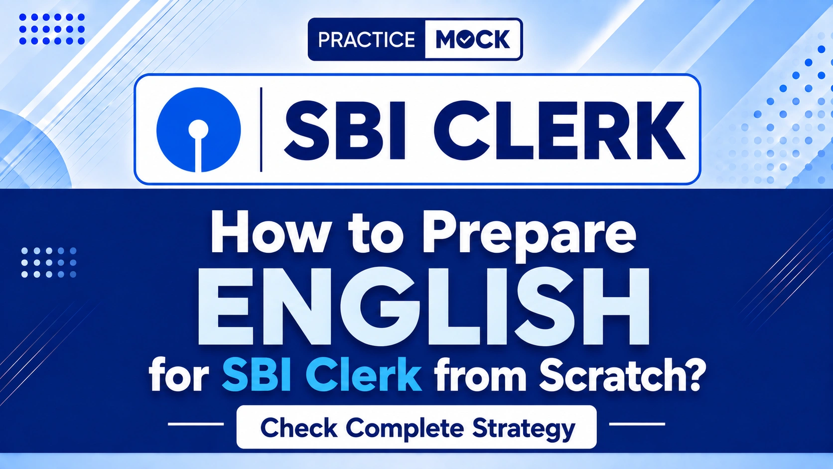 how to prepare english for sbi clerk from scratch