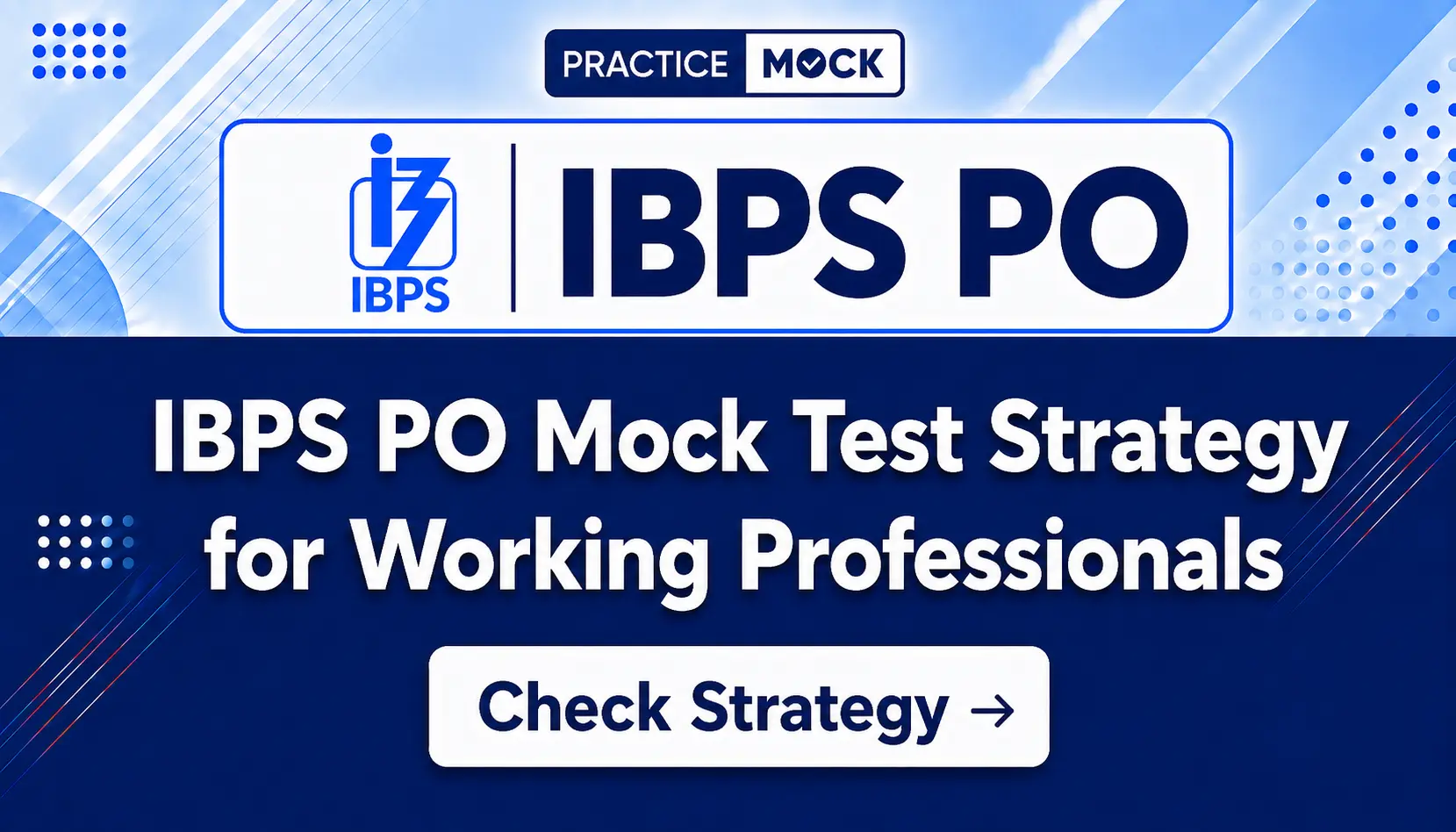 ibps po mock test strategy for working professionals
