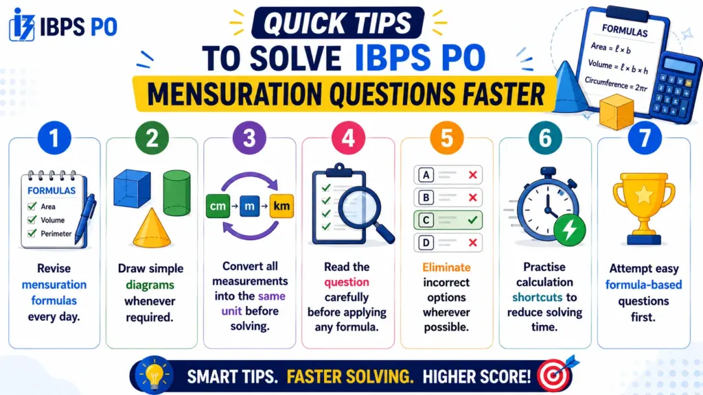 quick tips to solve ibps po mensuration questions