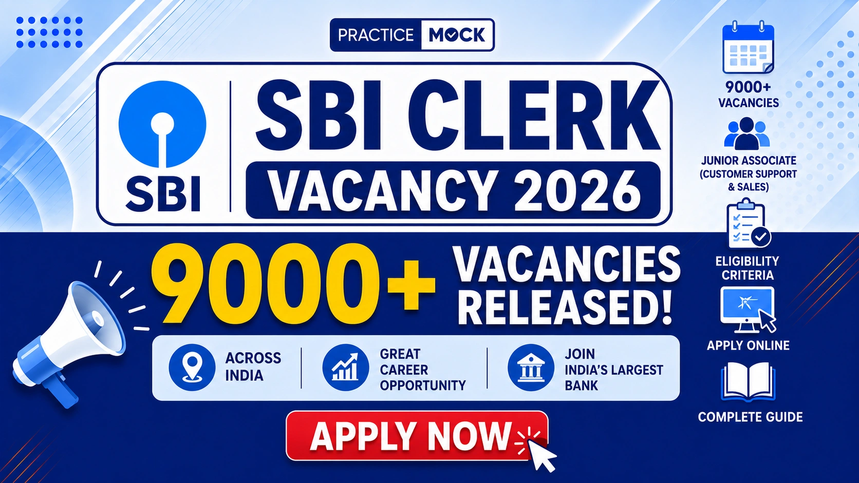 sbi clerk vacancies released