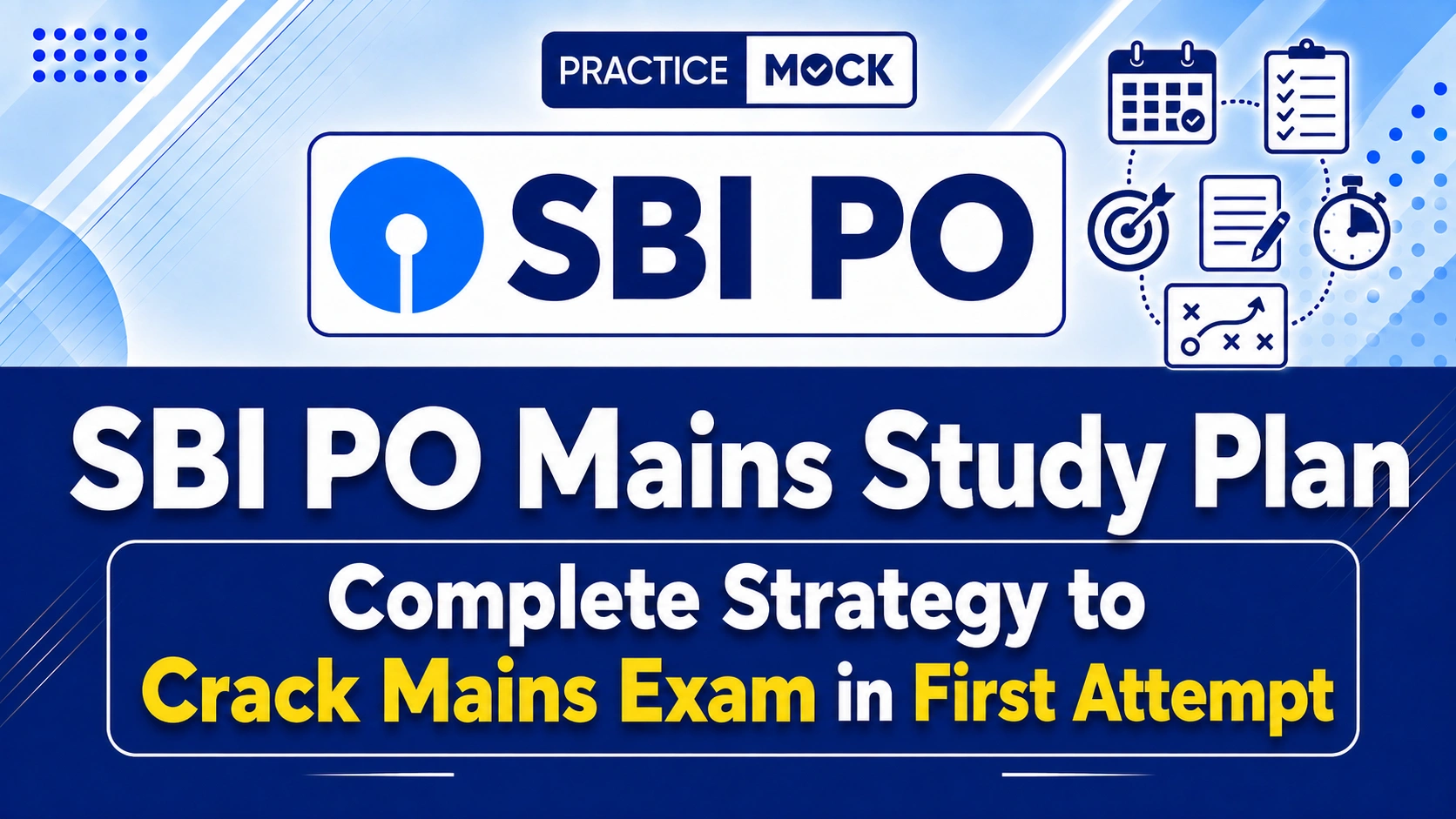 sbi po mains study plan