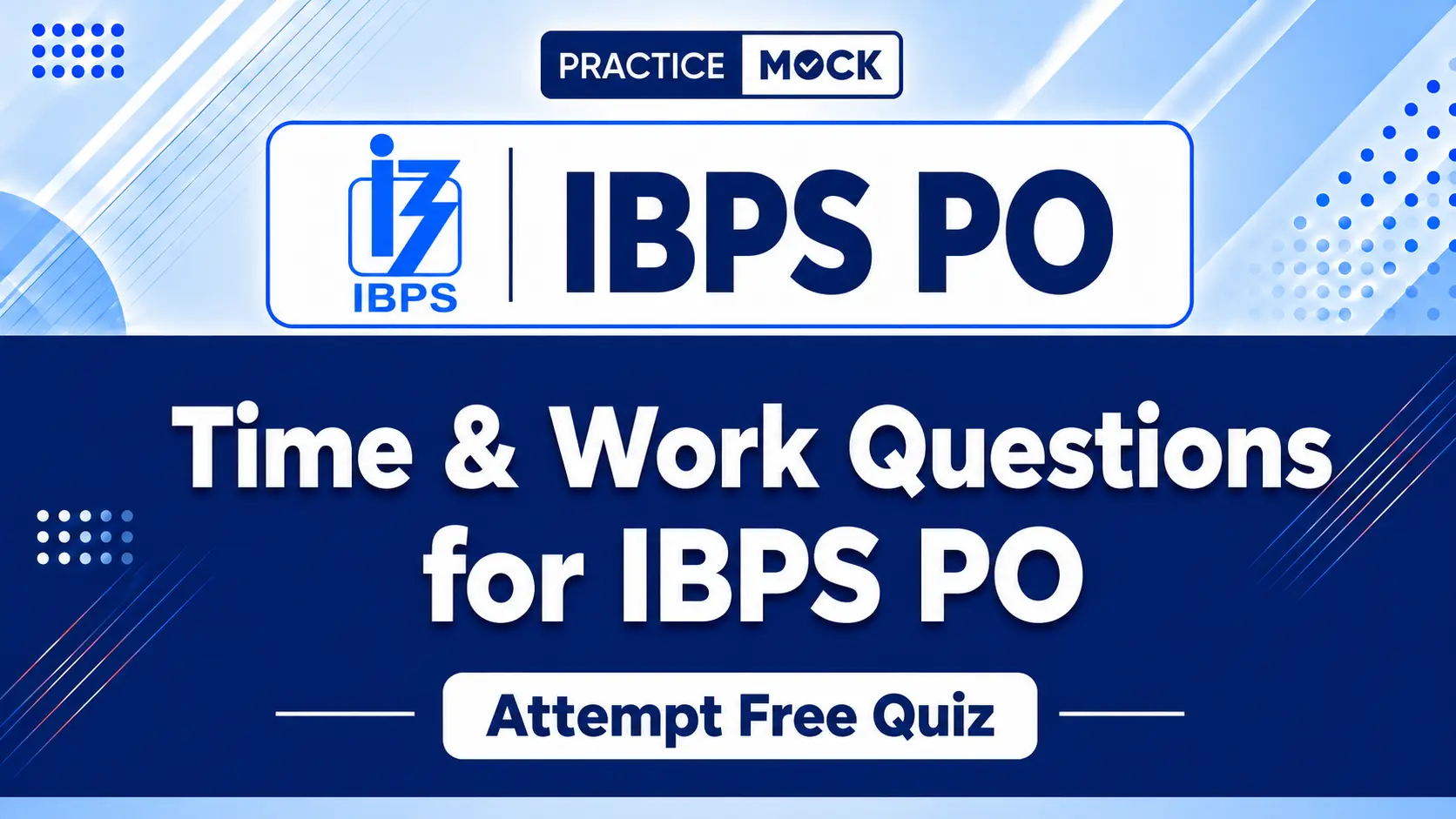 time and work questions for ibps po