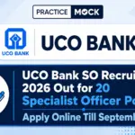 UCO Bank SO Recruitment 2026 Out for 20 Specialist Officer Posts, Apply Online Till September 18