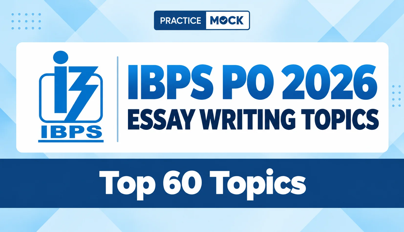 Important Essay Writing Topics For IBPS PO 2026
