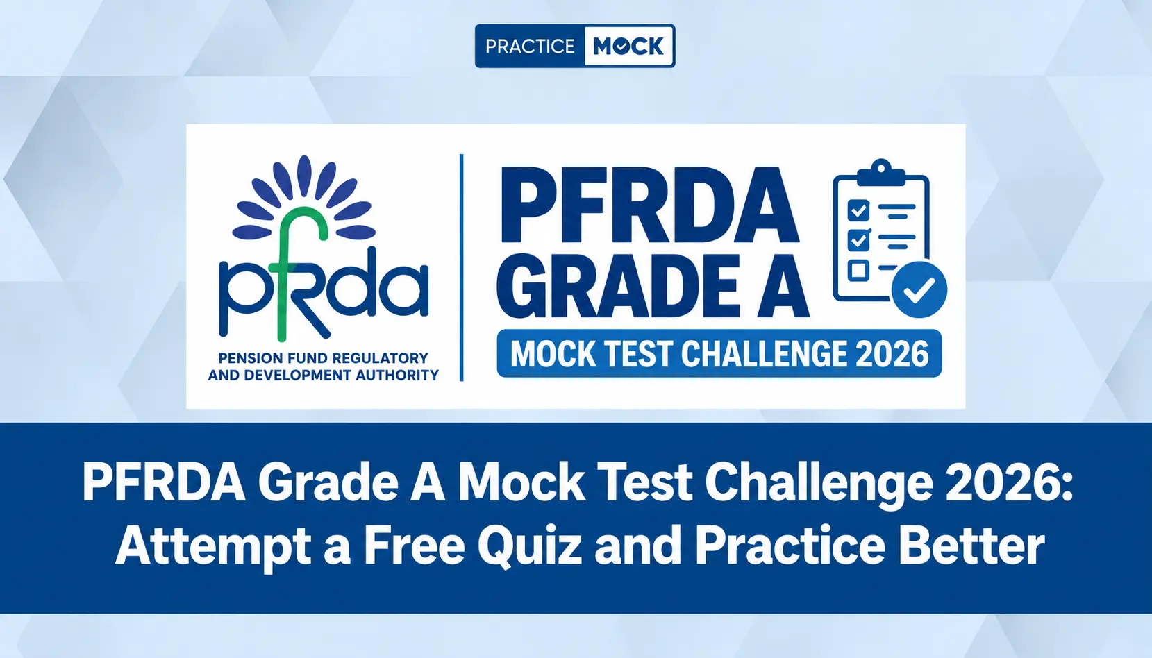 pfrda grade a mock test challenge
