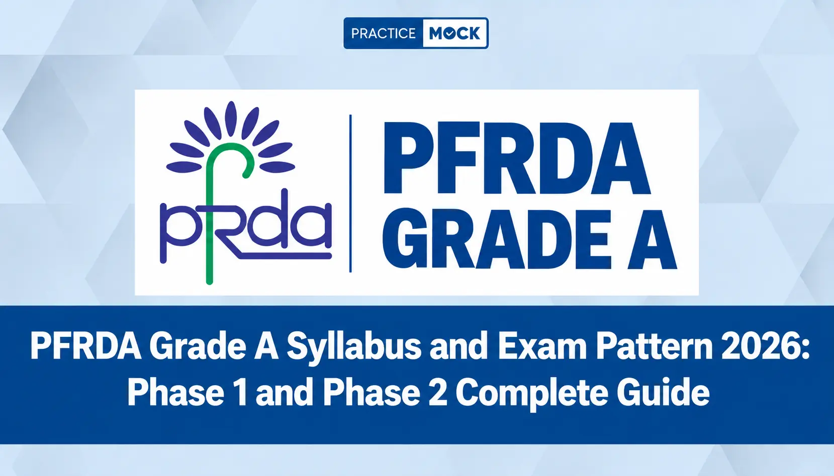pfrda grade a syllabus and exam pattern