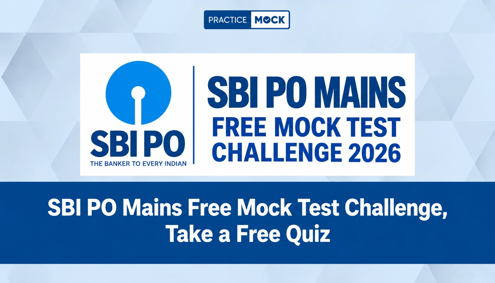 sbi po mains mock test challenge