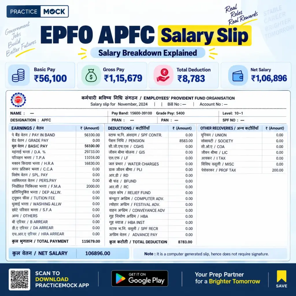 upsc epfo apfc salary slip