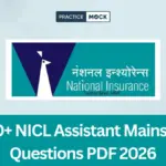 500+ NICL Assistant Most Important Mains GA Questions PDF 2026, Download for Free