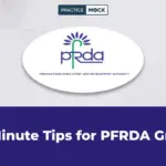 Last Minute Tips for PFRDA Grade A 2026: Final Revision Plan Strategy