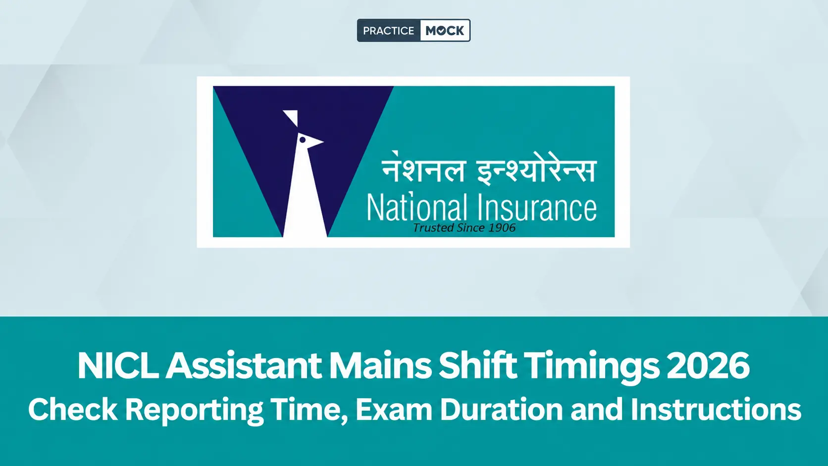 NICL Assistant Mains Exam Timings 2026