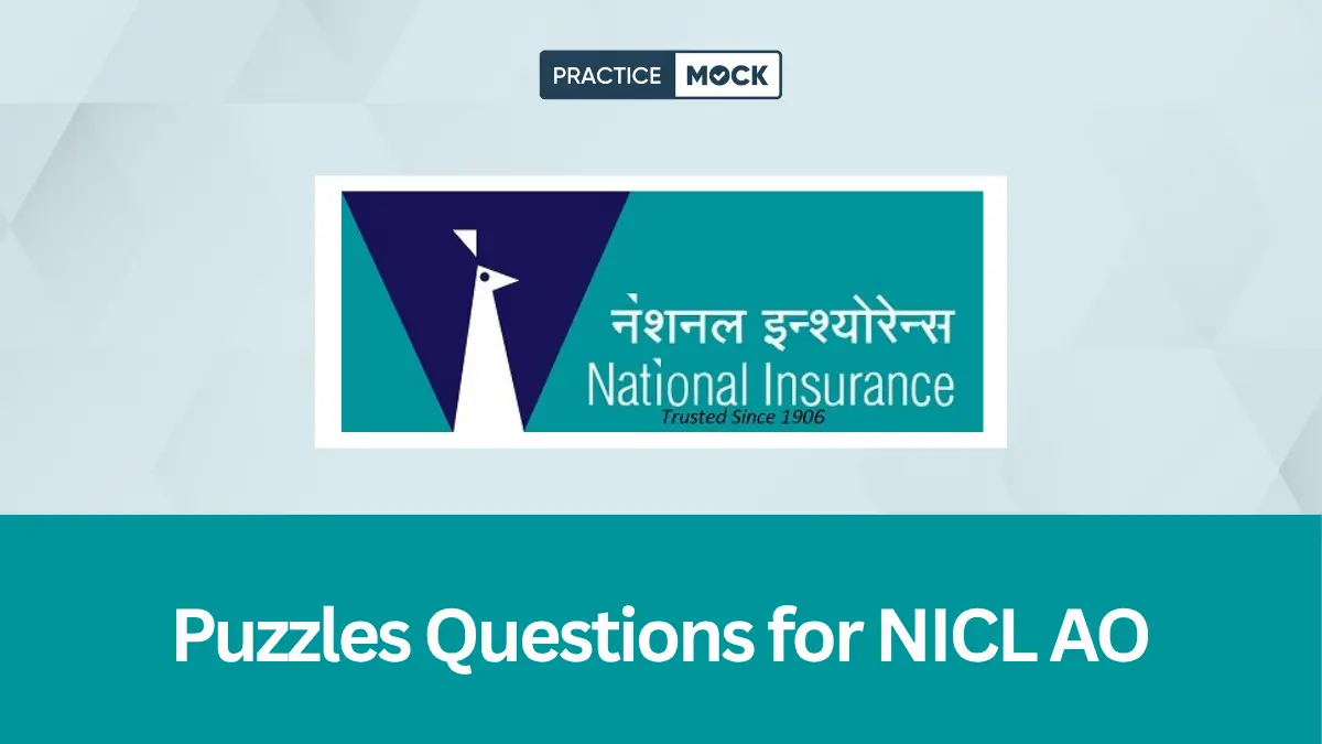 Puzzles Questions for NICL AO