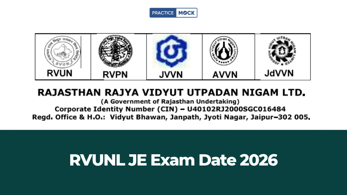 RVUNL JE Exam Date 2026