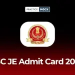 SSC JE Admit Card 2026 Out, Download Paper 1 Hall Ticket @ssc.gov.in